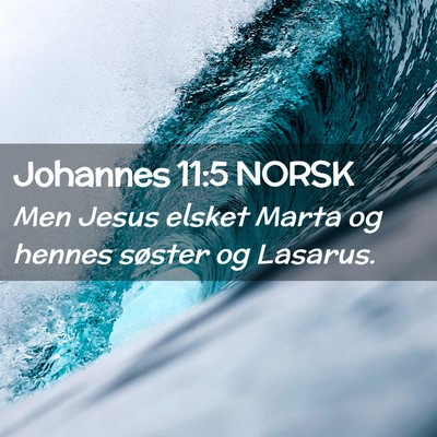 Picture 02 - Johannes 11:5 NORSK - Men Jesus elsket Marta og hennes søster og - Bible Verse Picture