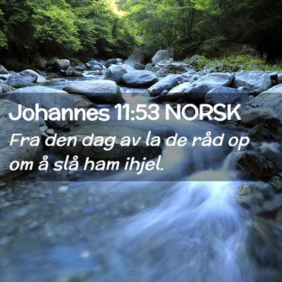 Picture 02 - Johannes 11:53 NORSK - Fra den dag av la de råd op om å slå ham - Bible Verse Picture