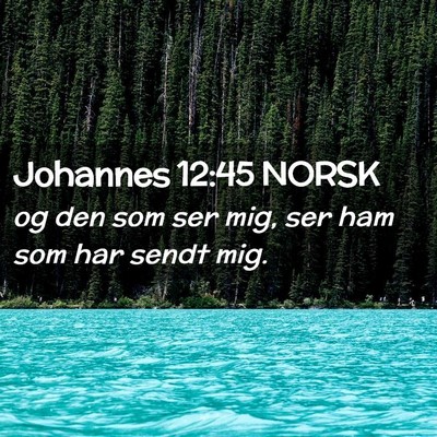 Picture 02 - Johannes 12:45 NORSK - og den som ser mig, ser ham som har sendt - Bible Verse Picture