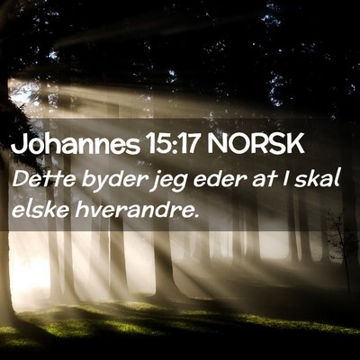 Picture 02 - Johannes 15:17 NORSK - Dette byder jeg eder at I skal elske - Bible Verse Picture