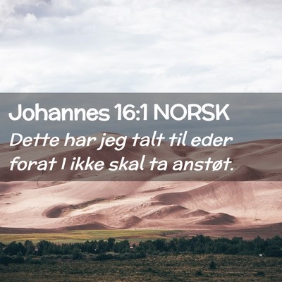 Picture 02 - Johannes 16:1 NORSK - Dette har jeg talt til eder forat I ikke skal ta - Bible Verse Picture
