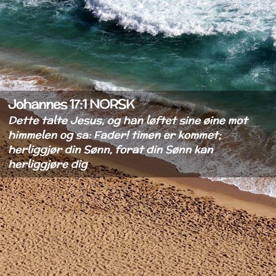 Picture 02 - Johannes 17:1 NORSK - Dette talte Jesus, og han løftet sine øine mot - Bible Verse Picture