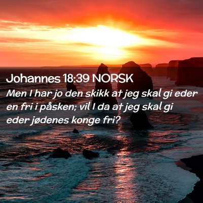 Picture 02 - Johannes 18:39 NORSK - Men I har jo den skikk at jeg skal gi eder en fri - Bible Verse Picture