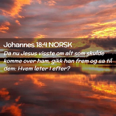 Picture 02 - Johannes 18:4 NORSK - Da nu Jesus visste om alt som skulde komme over - Bible Verse Picture