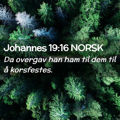 Picture 02 - Johannes 19:16 NORSK - Da overgav han ham til dem til å - Bible Verse Picture