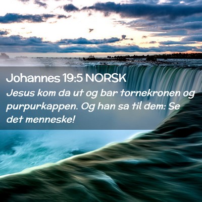Picture 02 - Johannes 19:5 NORSK - Jesus kom da ut og bar tornekronen og - Bible Verse Picture