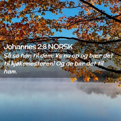 Picture 02 - Johannes 2:8 NORSK - Så sa han til dem: ¥s nu op og bær det til - Bible Verse Picture