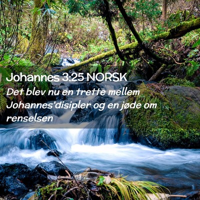 Picture 02 - Johannes 3:25 NORSK - Det blev nu en trette mellem Johannes'disipler og - Bible Verse Picture