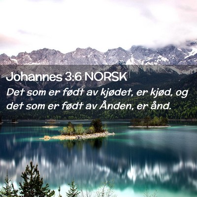 Picture 02 - Johannes 3:6 NORSK - Det som er født av kjødet, er kjød, og det som - Bible Verse Picture