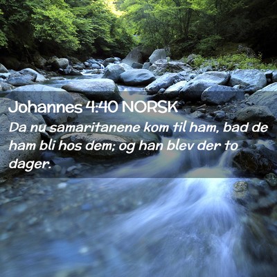 Picture 02 - Johannes 4:40 NORSK - Da nu samaritanene kom til ham, bad de ham bli - Bible Verse Picture