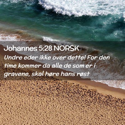 Picture 02 - Johannes 5:28 NORSK - Undre eder ikke over dette! For den time kommer - Bible Verse Picture