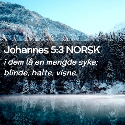 Picture 02 - Johannes 5:3 NORSK - i dem lå en mengde syke: blinde, halte, - Bible Verse Picture
