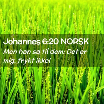 Picture 02 - Johannes 6:20 NORSK - Men han sa til dem: Det er mig, frykt - Bible Verse Picture