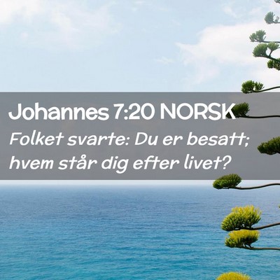 Picture 02 - Johannes 7:20 NORSK - Folket svarte: Du er besatt; hvem står dig efter - Bible Verse Picture