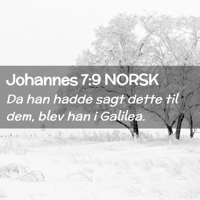 Picture 02 - Johannes 7:9 NORSK - Da han hadde sagt dette til dem, blev han i - Bible Verse Picture
