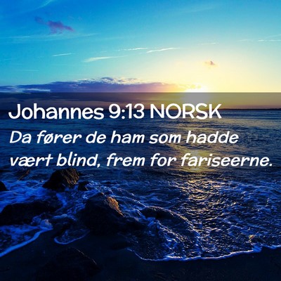 Picture 02 - Johannes 9:13 NORSK - Da fører de ham som hadde vært blind, frem for - Bible Verse Picture