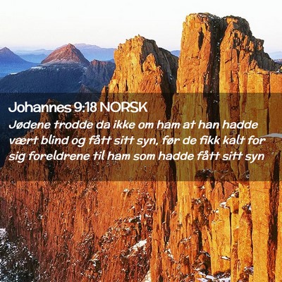 Picture 02 - Johannes 9:18 NORSK - Jødene trodde da ikke om ham at han hadde vært - Bible Verse Picture