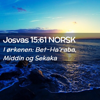 Picture 02 - Josvas 15:61 NORSK - I ørkenen: Bet-Ha'raba, Middin og - Bible Verse Picture