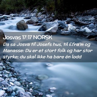 Picture 02 - Josvas 17:17 NORSK - Da sa Josva til Josefs hus, til Efra'm og - Bible Verse Picture
