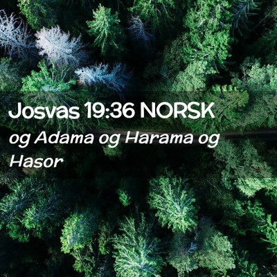 Picture 02 - Josvas 19:36 NORSK - og Adama og Harama og - Bible Verse Picture