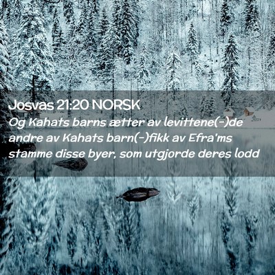 Picture 02 - Josvas 21:20 NORSK - Og Kahats barns ætter av levittene(-)de andre av - Bible Verse Picture