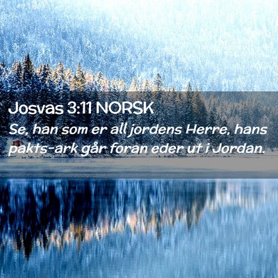 Picture 02 - Josvas 3:11 NORSK - Se, han som er all jordens Herre, hans pakts-ark - Bible Verse Picture