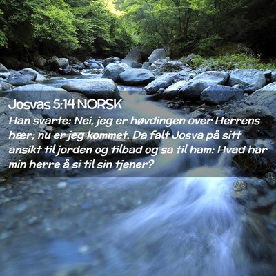 Picture 02 - Josvas 5:14 NORSK - Han svarte: Nei, jeg er høvdingen over Herrens - Bible Verse Picture