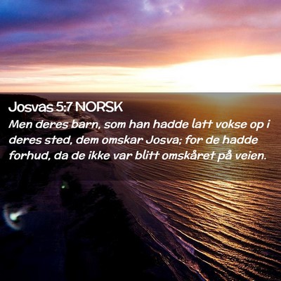 Picture 02 - Josvas 5:7 NORSK - Men deres barn, som han hadde latt vokse op i - Bible Verse Picture