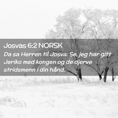 Picture 02 - Josvas 6:2 NORSK - Da sa Herren til Josva: Se, jeg har gitt Jeriko - Bible Verse Picture