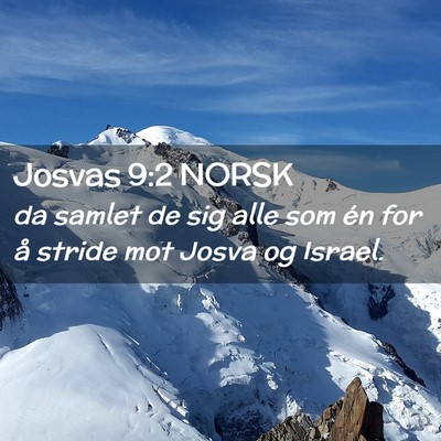Picture 02 - Josvas 9:2 NORSK - da samlet de sig alle som én for å stride mot - Bible Verse Picture