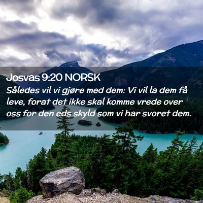 Picture 02 - Josvas 9:20 NORSK - Således vil vi gjøre med dem: Vi vil la dem få - Bible Verse Picture