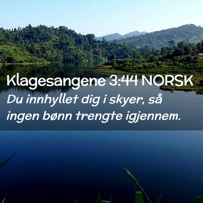 Picture 02 - Klagesangene 3:44 NORSK - Du innhyllet dig i skyer, så ingen bønn trengte - Bible Verse Picture