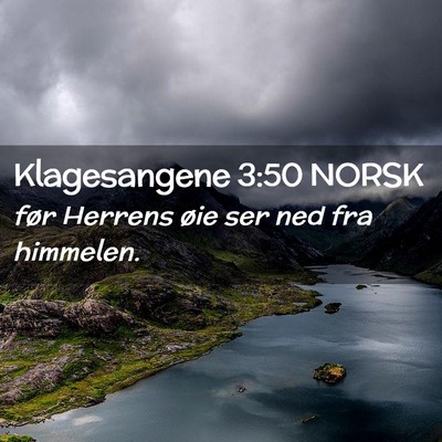 Picture 02 - Klagesangene 3:50 NORSK - før Herrens øie ser ned fra - Bible Verse Picture