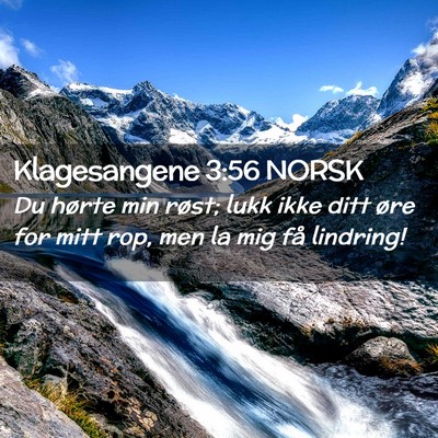 Picture 02 - Klagesangene 3:56 NORSK - Du hørte min røst; lukk ikke ditt øre for mitt - Bible Verse Picture