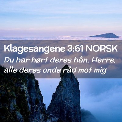 Picture 02 - Klagesangene 3:61 NORSK - Du har hørt deres hån, Herre, alle deres onde - Bible Verse Picture