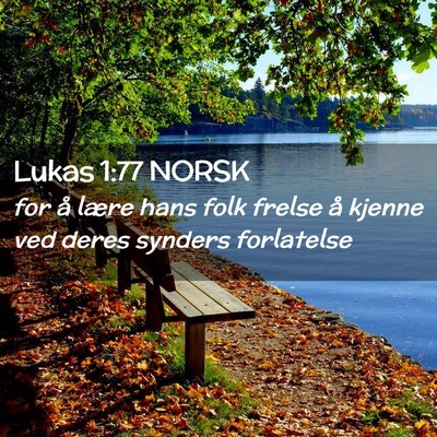 Picture 02 - Lukas 1:77 NORSK - for å lære hans folk frelse å kjenne ved deres - Bible Verse Picture