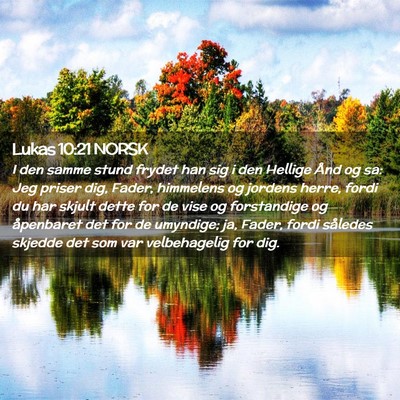 Picture 02 - Lukas 10:21 NORSK - I den samme stund frydet han sig i den Hellige - Bible Verse Picture