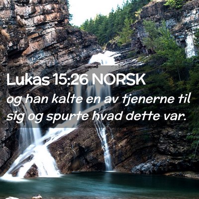 Picture 02 - Lukas 15:26 NORSK - og han kalte en av tjenerne til sig og spurte - Bible Verse Picture