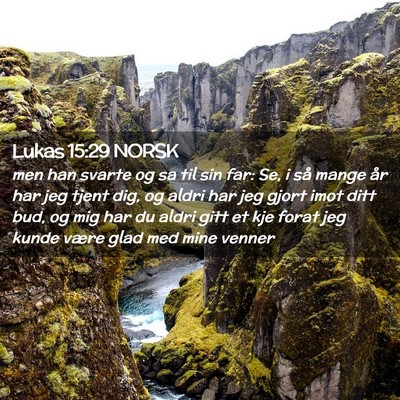 Picture 02 - Lukas 15:29 NORSK - men han svarte og sa til sin far: Se, i så mange - Bible Verse Picture