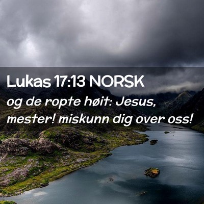 Picture 02 - Lukas 17:13 NORSK - og de ropte høit: Jesus, mester! miskunn dig - Bible Verse Picture