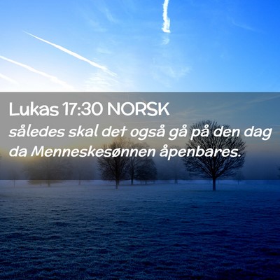 Picture 02 - Lukas 17:30 NORSK - således skal det også gå på den dag da - Bible Verse Picture