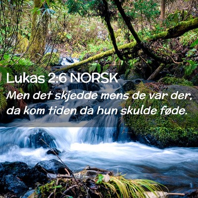Picture 02 - Lukas 2:6 NORSK - Men det skjedde mens de var der, da kom tiden da - Bible Verse Picture