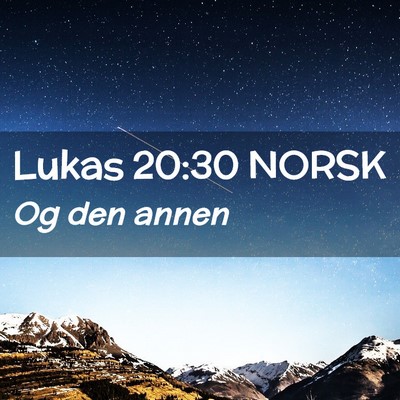 Picture 02 - Lukas 20:30 NORSK - Og den - Bible Verse Picture