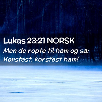 Picture 02 - Lukas 23:21 NORSK - Men de ropte til ham og sa: Korsfest, korsfest - Bible Verse Picture