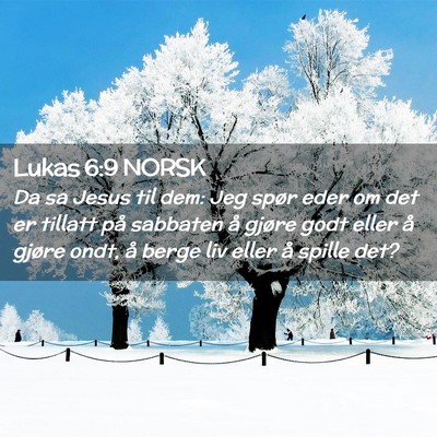 Picture 02 - Lukas 6:9 NORSK - Da sa Jesus til dem: Jeg spør eder om det er - Bible Verse Picture