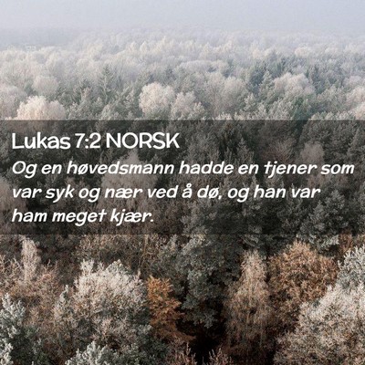 Picture 02 - Lukas 7:2 NORSK - Og en høvedsmann hadde en tjener som var syk og - Bible Verse Picture