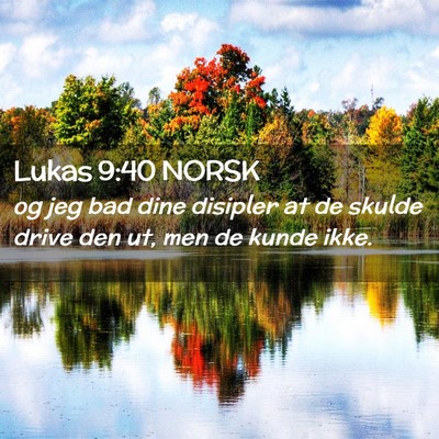 Picture 02 - Lukas 9:40 NORSK - og jeg bad dine disipler at de skulde drive den - Bible Verse Picture