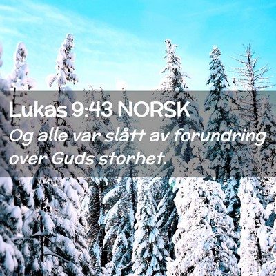 Picture 02 - Lukas 9:43 NORSK - Og alle var slått av forundring over Guds - Bible Verse Picture