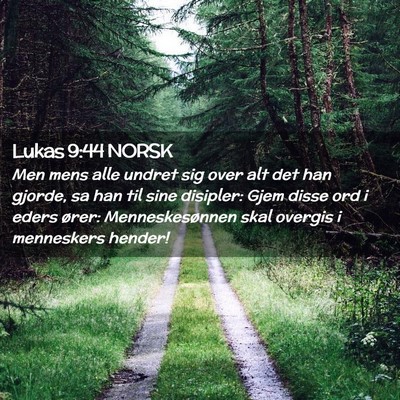 Picture 02 - Lukas 9:44 NORSK - Men mens alle undret sig over alt det han gjorde, - Bible Verse Picture