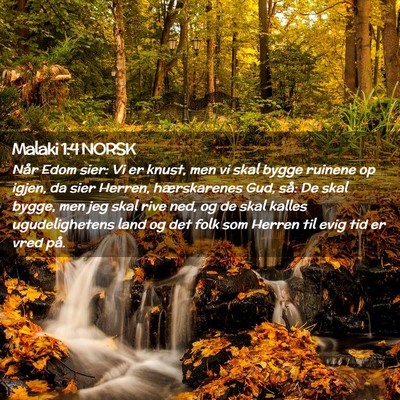 Picture 02 - Malaki 1:4 NORSK - Når Edom sier: Vi er knust, men vi skal bygge - Bible Verse Picture